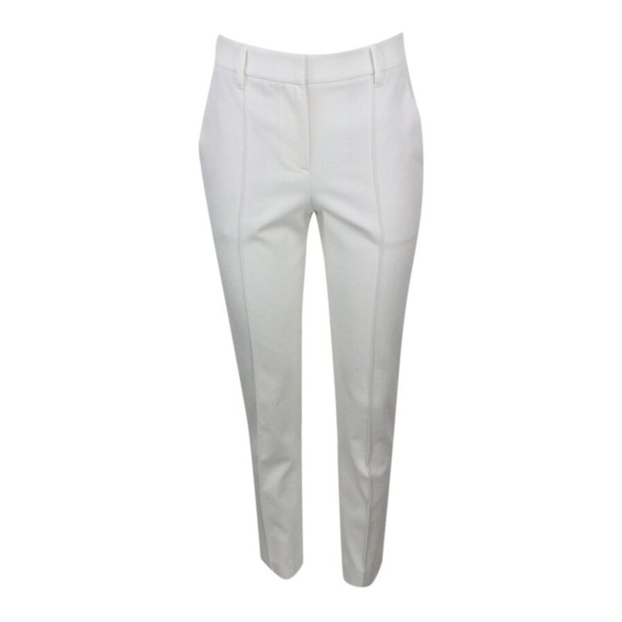 Brunello Cucinelli Wooff White Tailored Slim Trousers