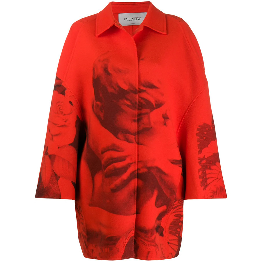 Valentino Garavani X Undercover Lovers Print Oversized Coat