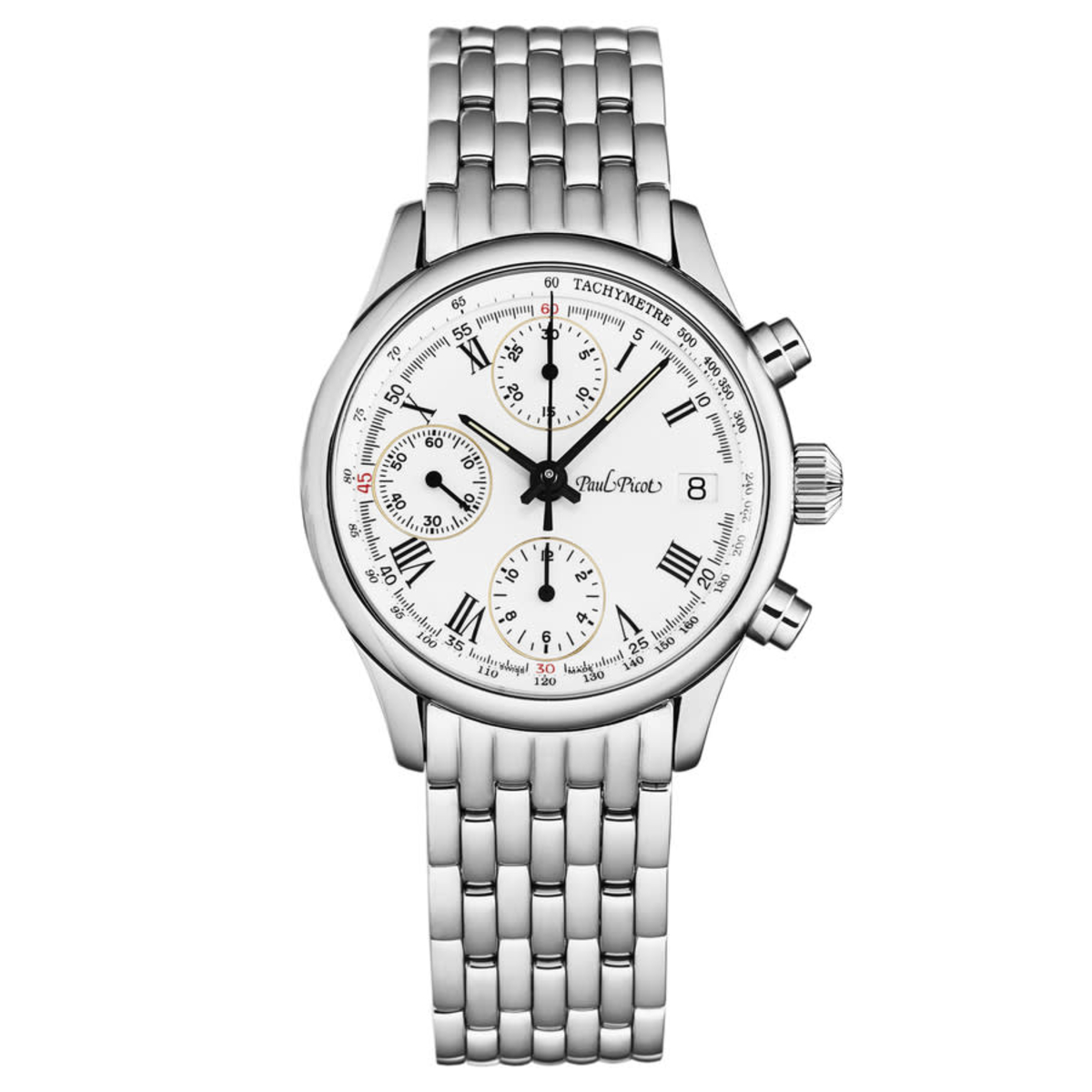 Paul Picot Telemark Chronograph Automatic White Dial Mens Watch P4102 ...