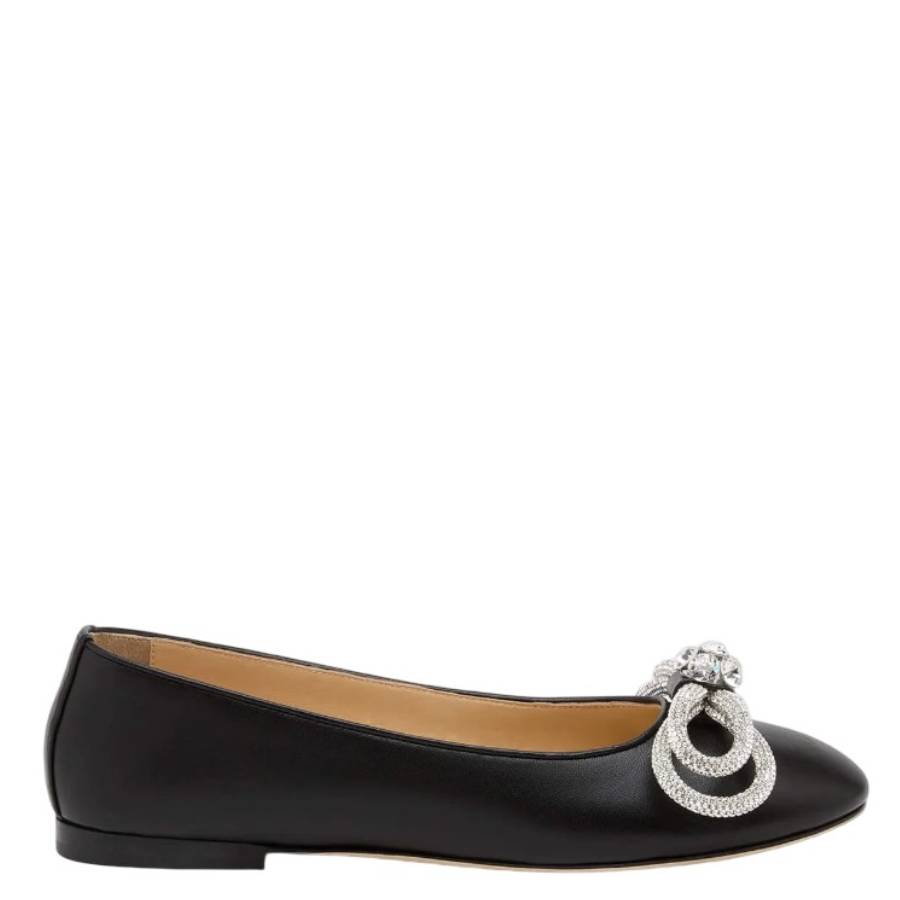 Mach & Mach Black Double Bow Flats