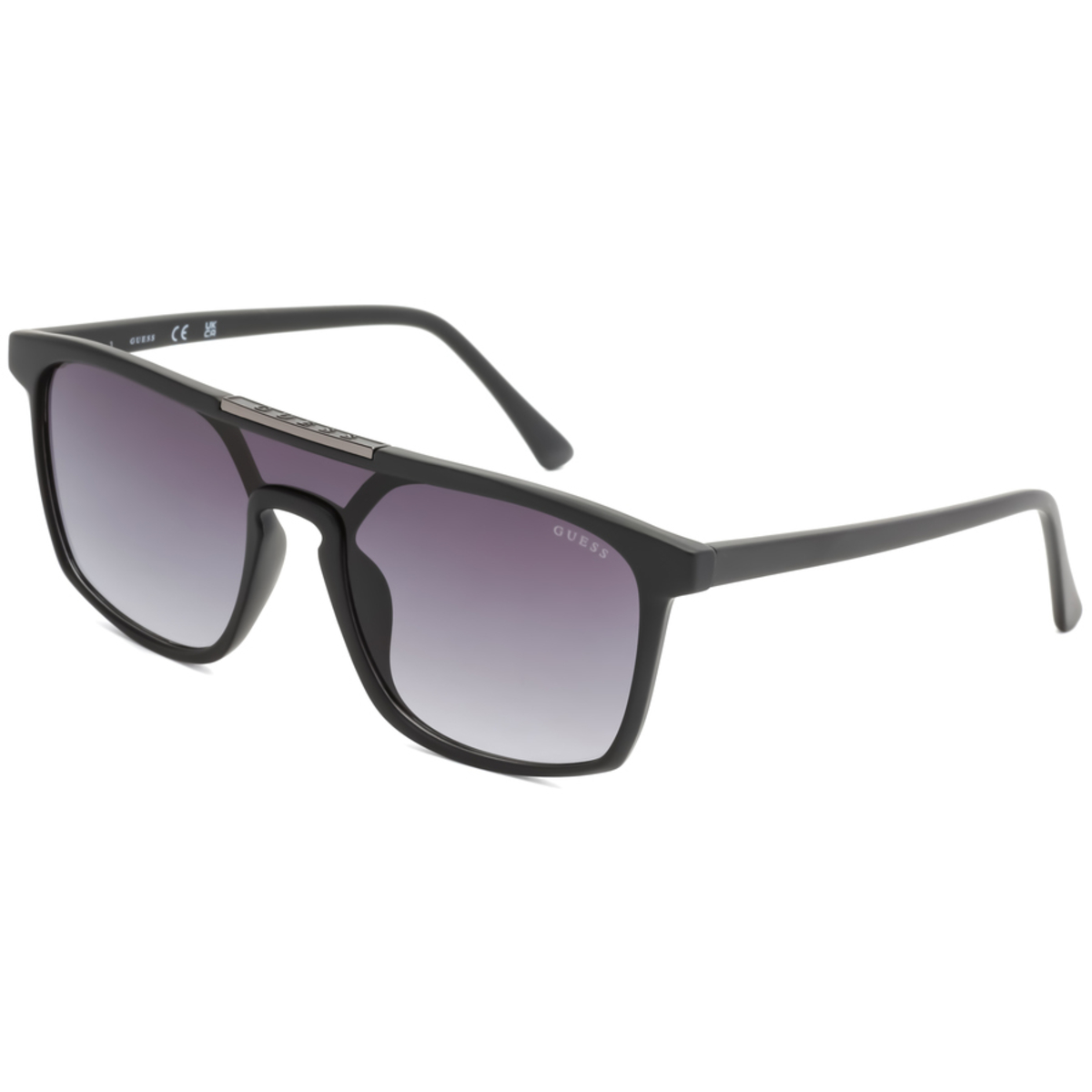 Guess Mens Black Rectangular Sunglasses GF508902B00