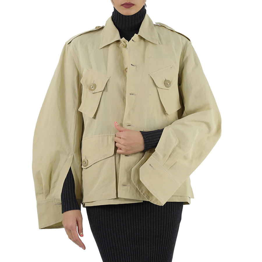 Petar Petrov Ladies Sand Cotton-Linen Mue Jacket