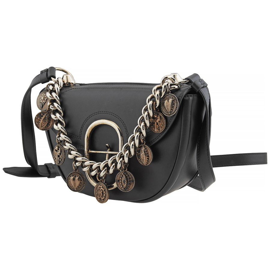 Roberto Cavalli Black Shoulder Bag HWB104-PZ281-D4378