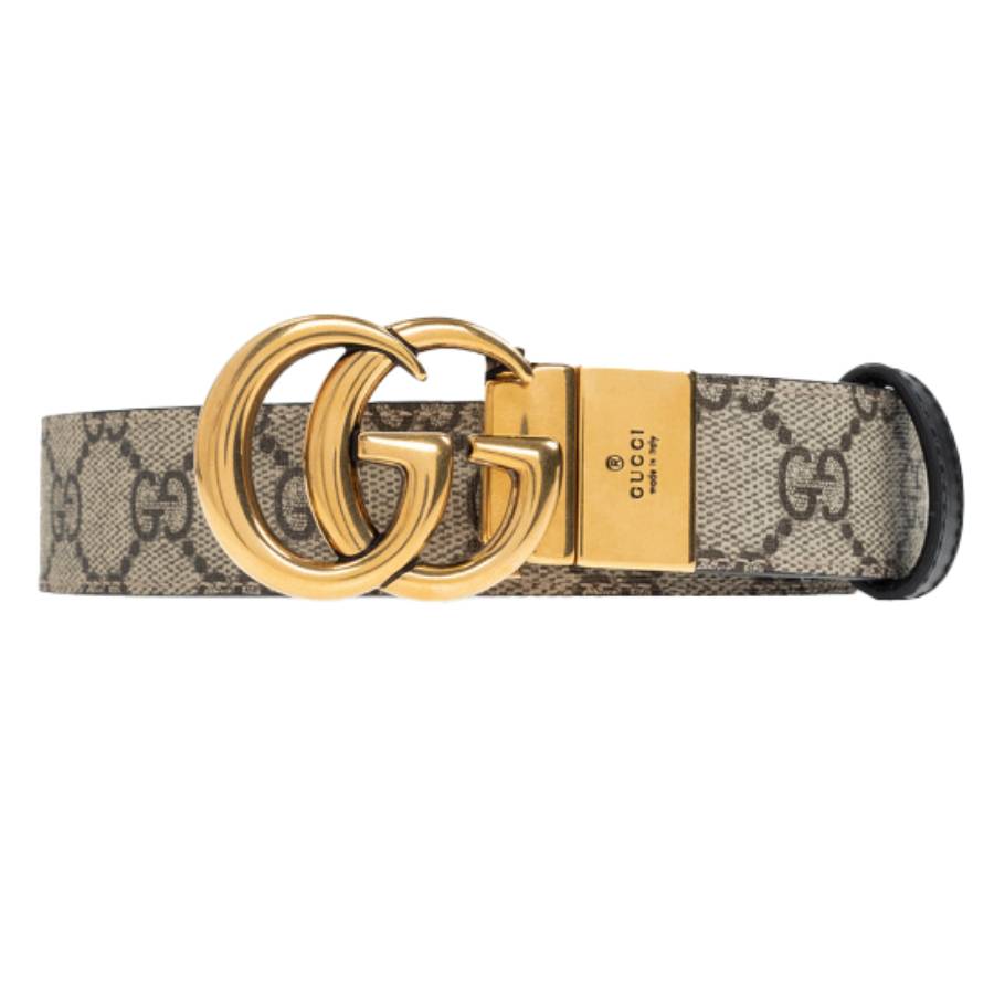 Gucci GG Marmont Supreme Canvas Reversible Belt