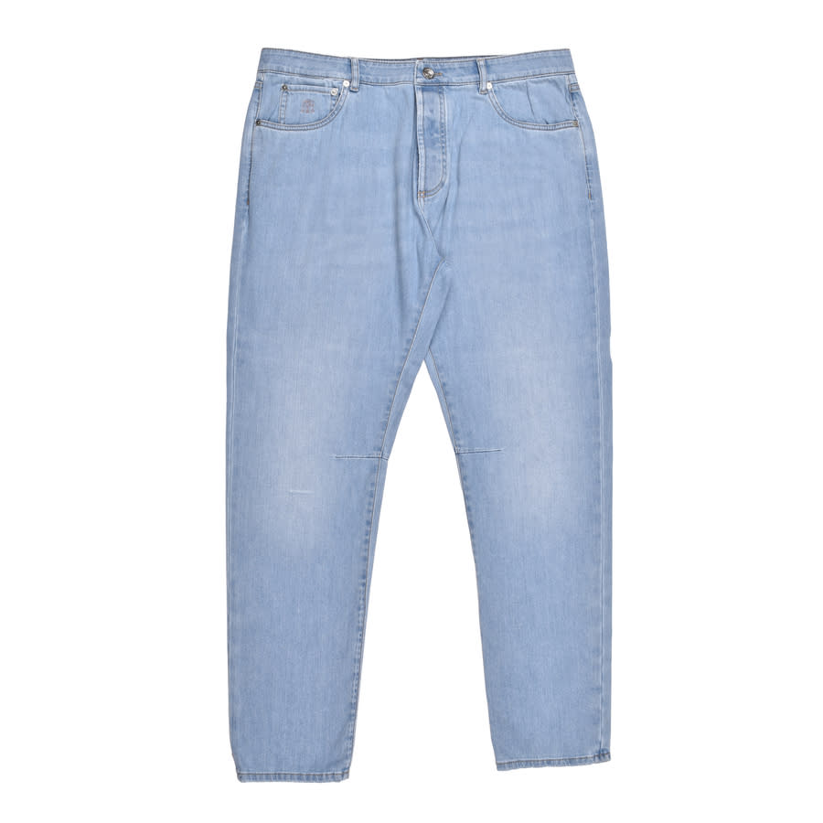 Brunello Cucinelli Light Blue Denim Leisure Trousers