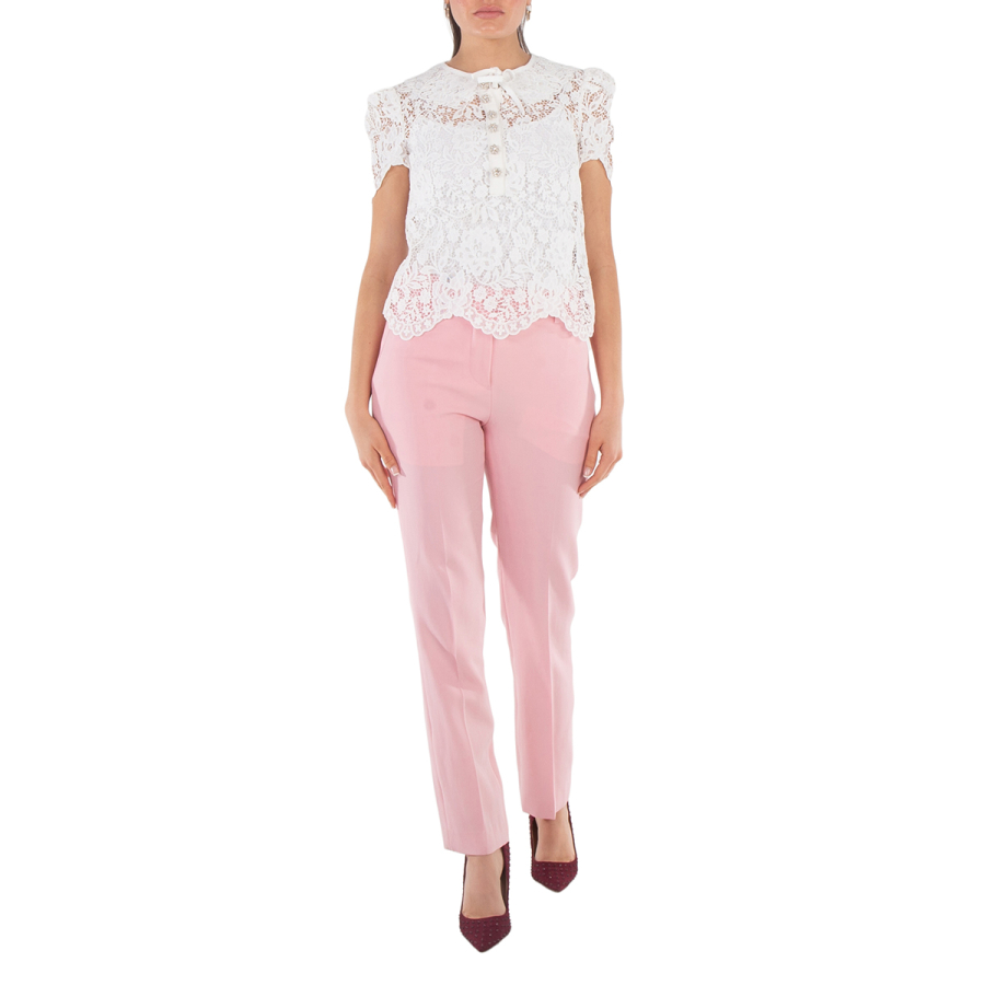 Burberry Aimie Tailored Straight Leg Wool Trousers