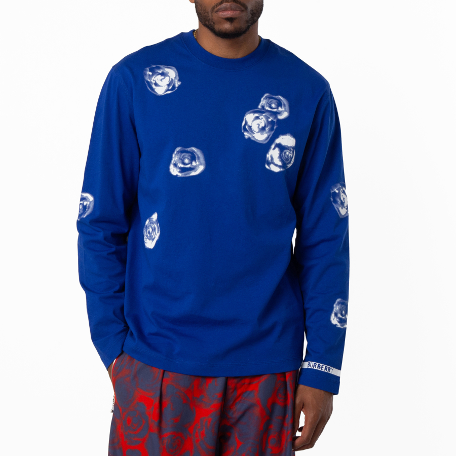 Burberry Rose Cotton Long-Sleeved T-Shirt
