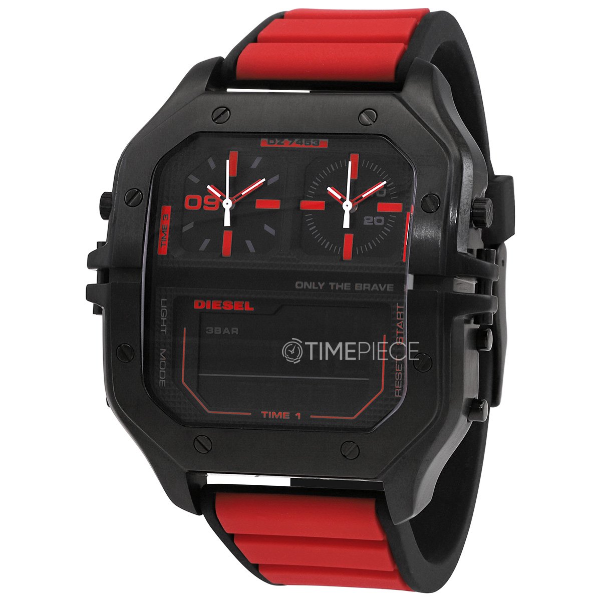 Diesel Clasher Quartz Digital Black Dial Mens Watch DZ7453