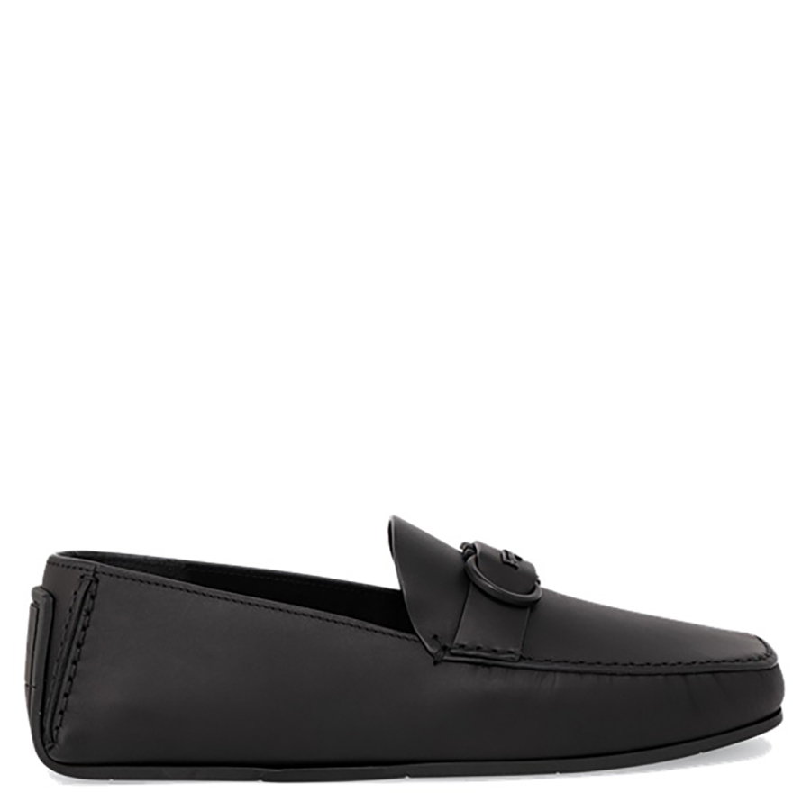 Ferragamo Mens Black Palinuro Gancini Ornament Driver