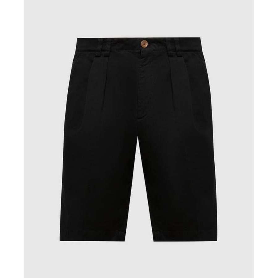 Brunello Cucinelli Mens Black Tailored Cotton Shorts