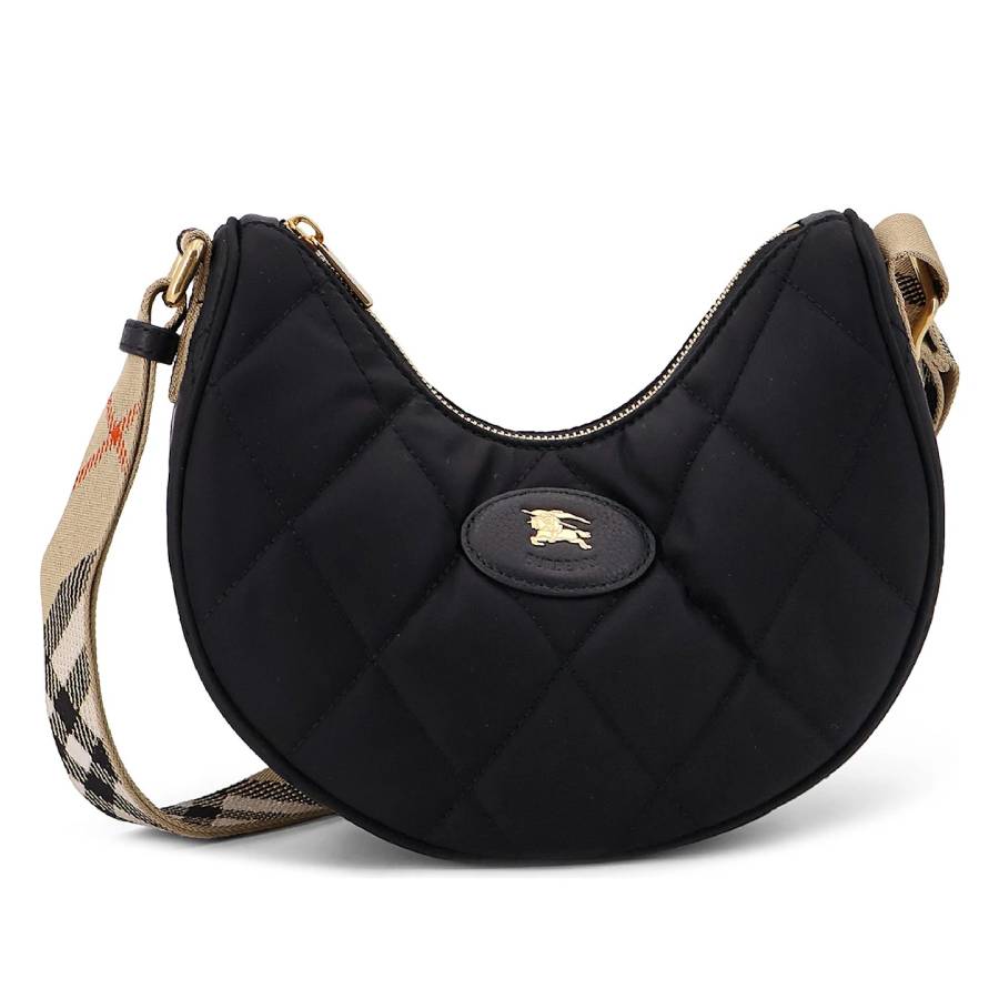 Burberry Horseshoe Nylon Shoulder Bag