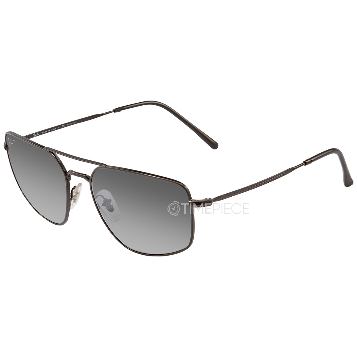 Ray Ban Mirrored Grey / Grey Gradient Polarized Rectangular Unisex