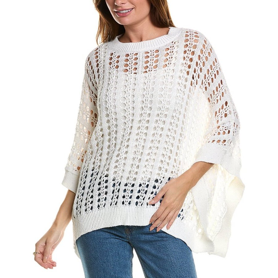 Brunello Cucinelli White Open-Knit Sweater