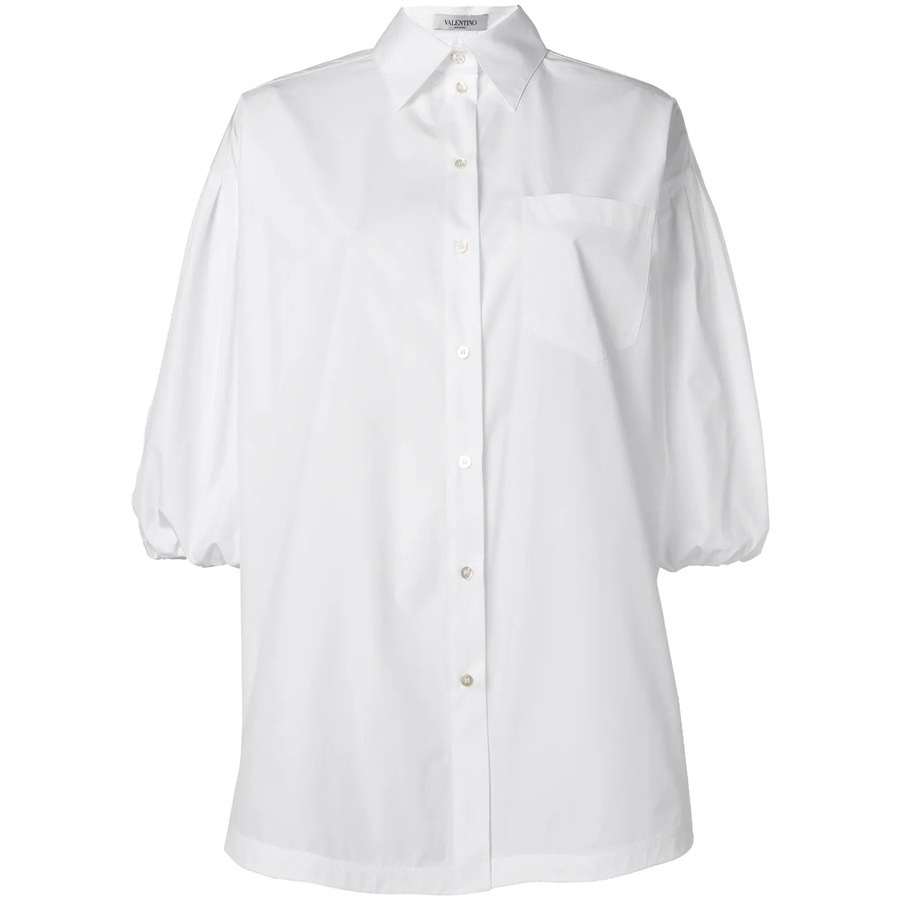 Valentino Garavani Puff Sleeve Poplin Shirt