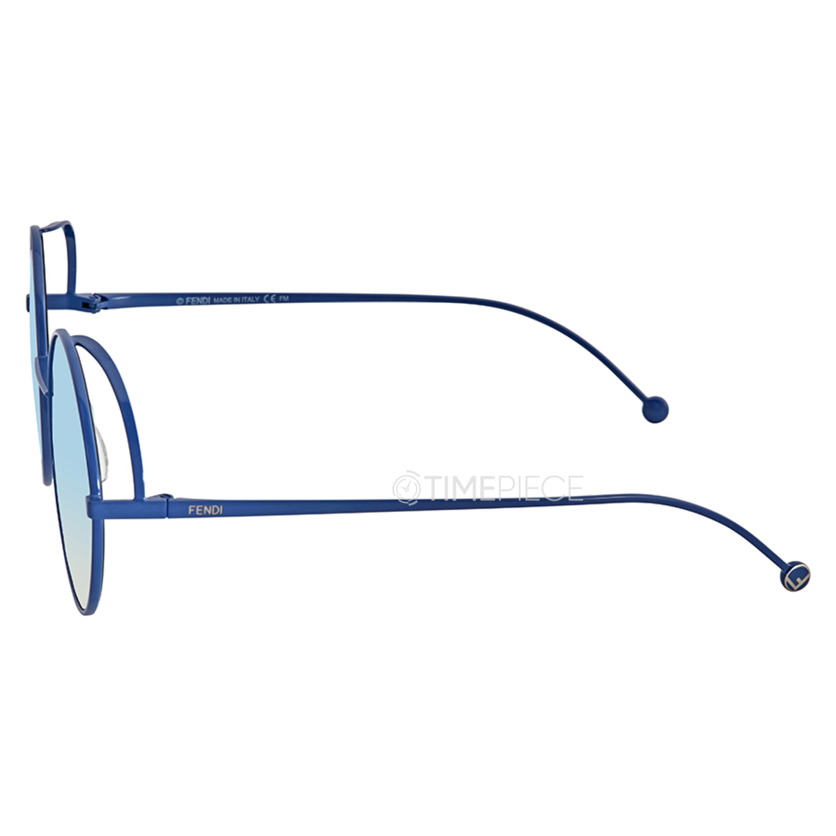 Fendi Fendirama Blue Round Ladies Sunglasses FF0343SMVU7R53