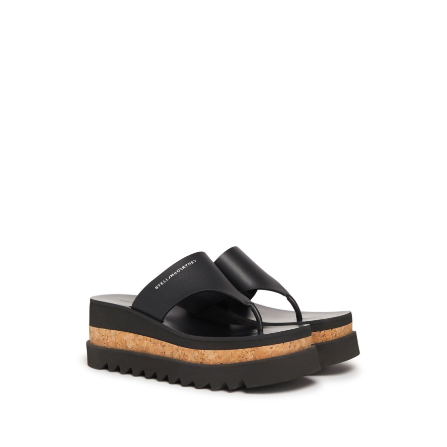 Stella Mccartney Sneak-Elyse Logo-Print Platform Sandals