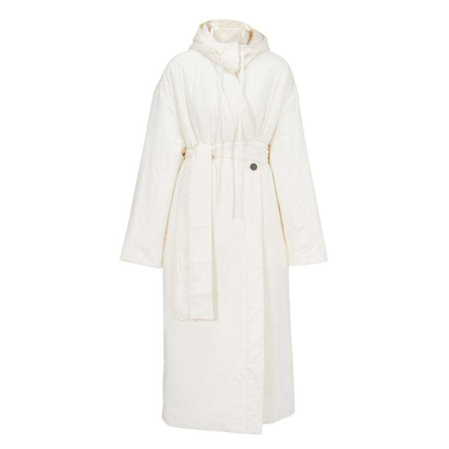 Ferragamo Belted Padded Wrap Coat Brand Size 46  US Size 12