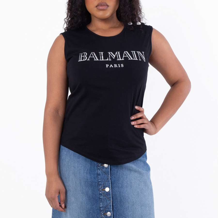 Balmain Womens Metal Button Vest