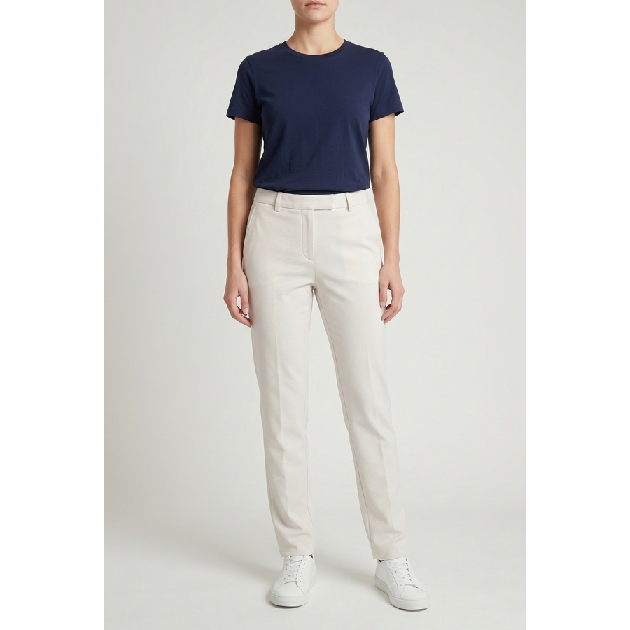 Brunello Cucinelli Wooff White Tailored Cotton Trousers