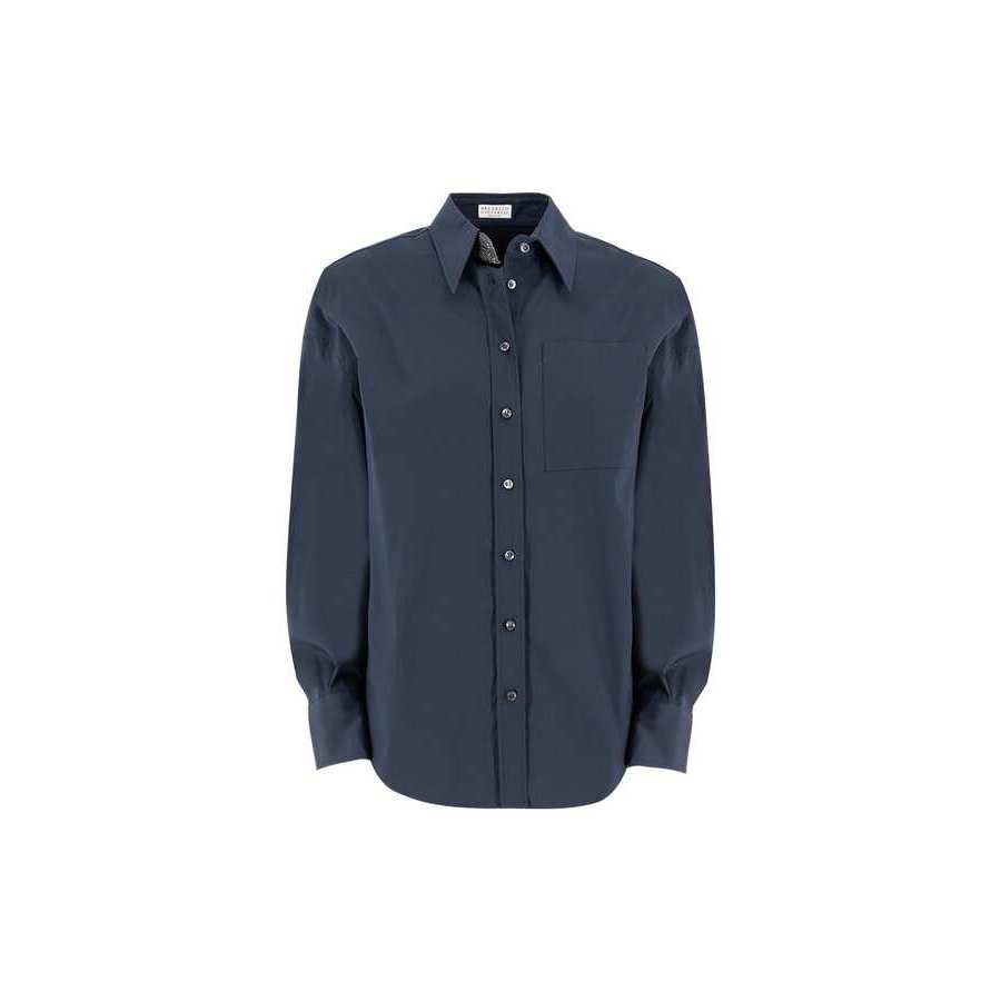 Brunello Cucinelli Womens Night Sky Cotton Shirt