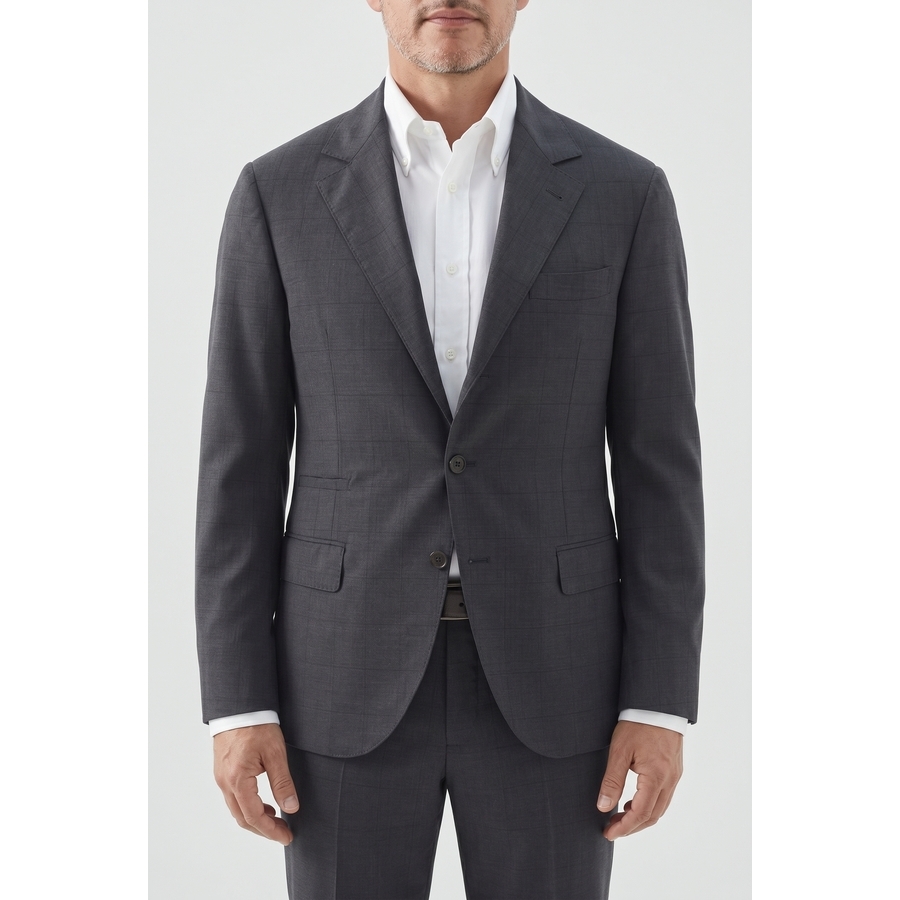 Brunello Cucinelli Dark Grey Wool Blazer