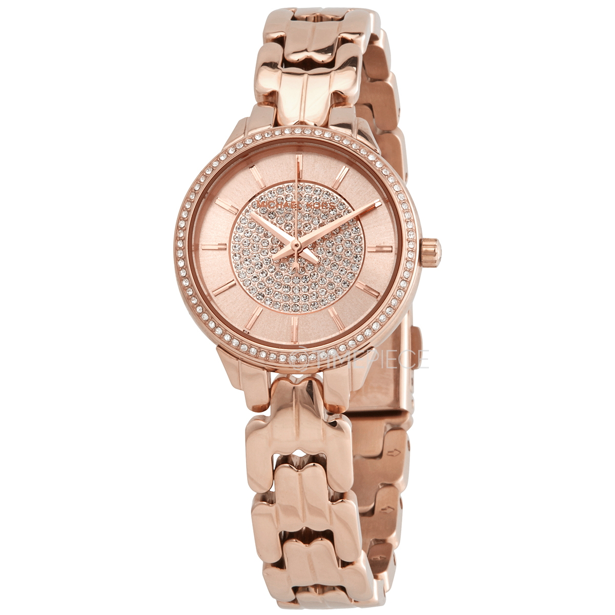 Michael Kors Minni Allie Quartz Crystal Rose Dial Ladies Watch MK4413