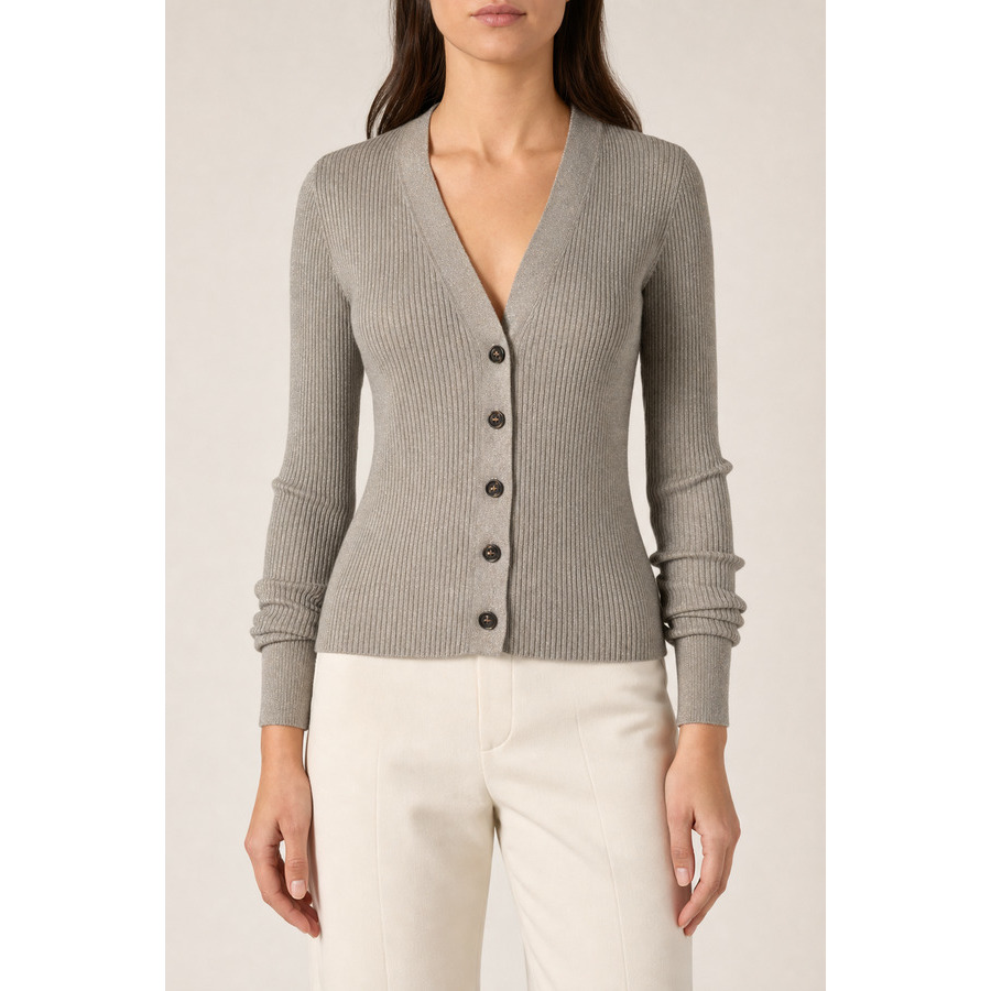 Brunello Cucinelli Womens Light Grey Cashmere Sweater