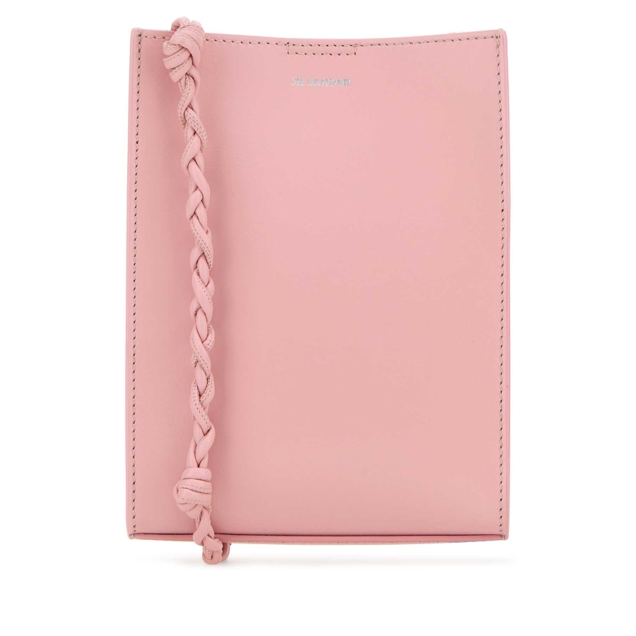 Jil Sander Pink Leather Small Tangle Shoulder Bag