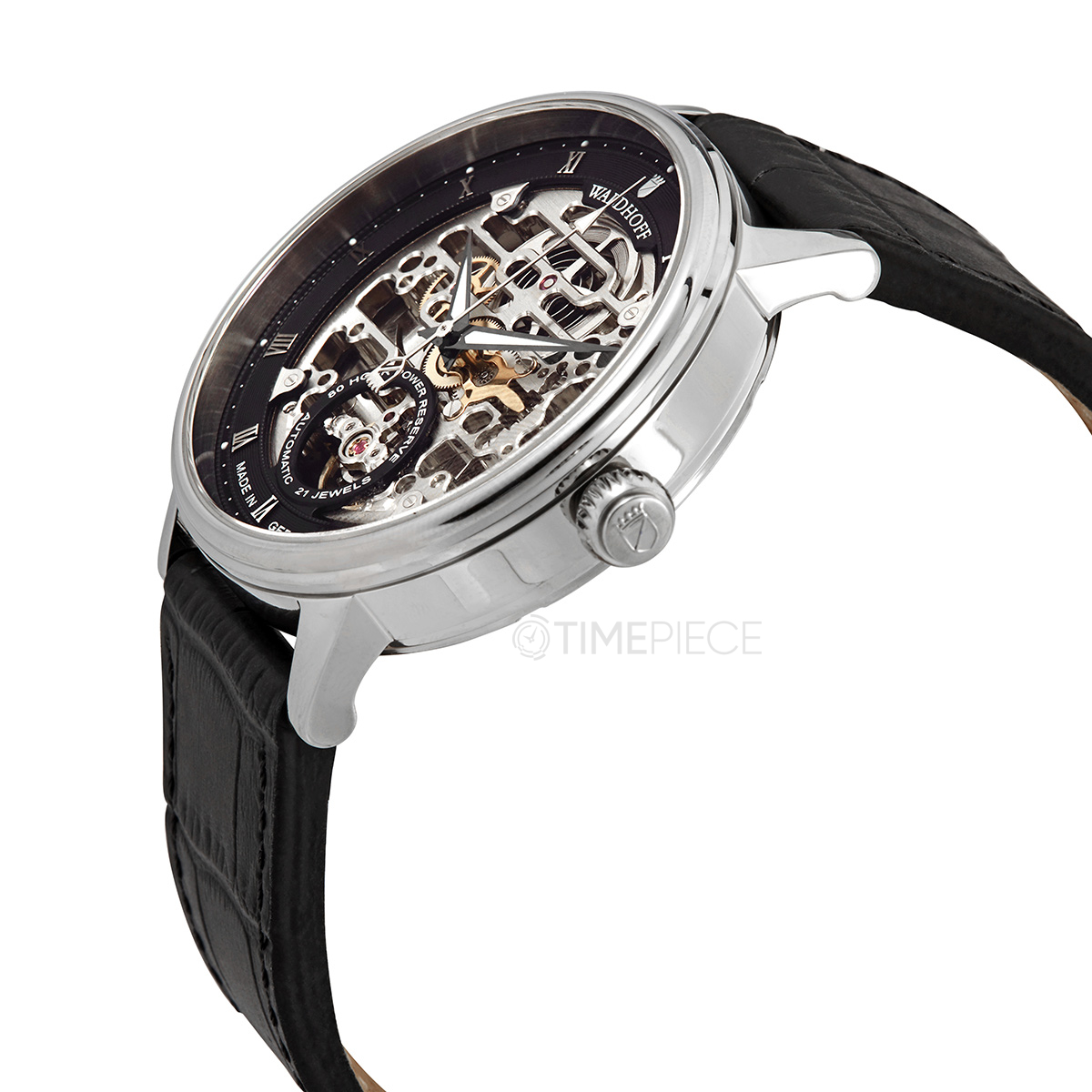 Waldhoff Capital Black Dial Black Leather Mens Watch 06C