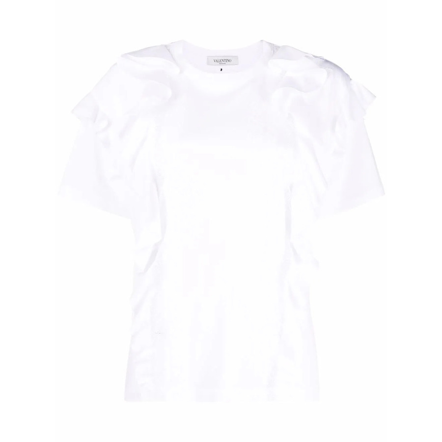 Valentino Garavani Ruffle-Trim Short-Sleeve T-Shirt