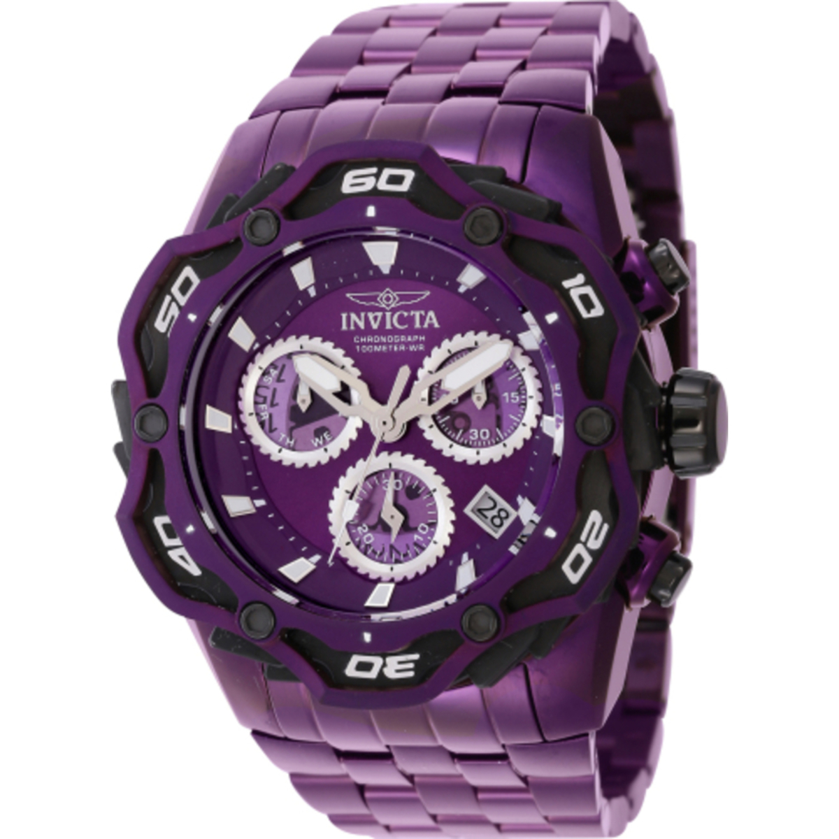 Invicta Ripsaw Chronograph Quartz Purple Dial Mens Watch 44093