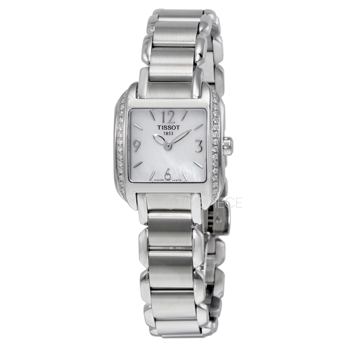 Tissot T-Wave Mother of Pearl Dial Diamond Ladies Watch T02.1.385.82