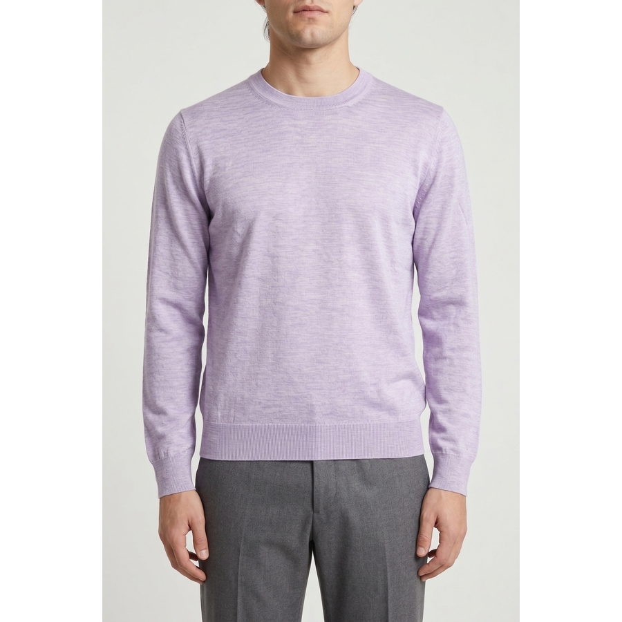 Brunello Cucinelli Wool, Silk & Linen Blend Sweater — Lavender