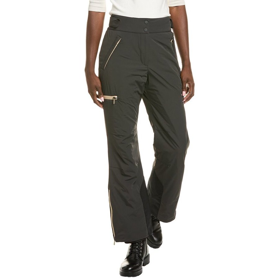 Brunello Cucinelli Women's Dark Olive Technical Zip Pocket Trousers