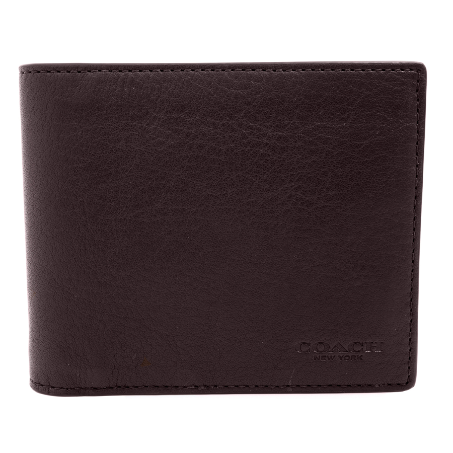 Coach Mens Coach 3-in-1 Calf Leather Wallet In Mahogany Cover