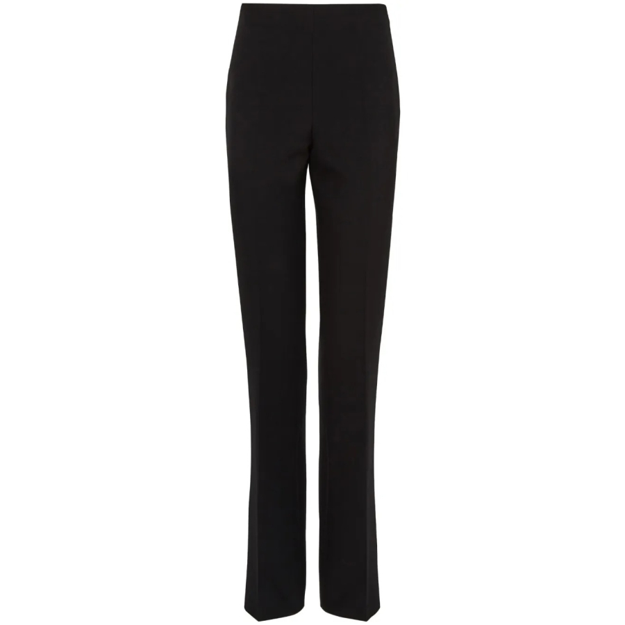 Ferragamo Black Wool Straight Trousers