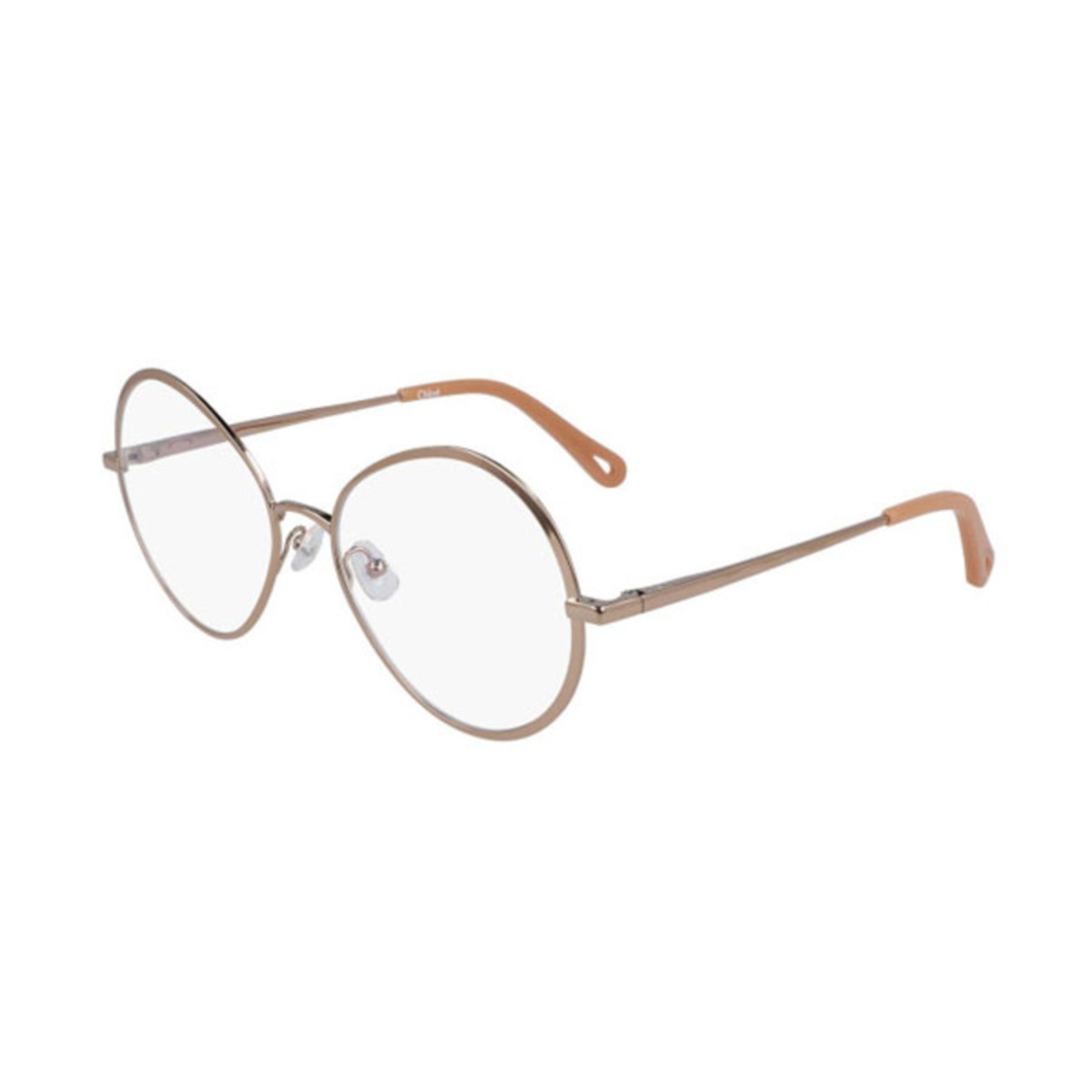 Chloe Ladies Gold Tone Round Eyeglass Frames CE2161 705 56