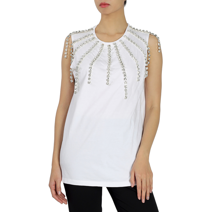 Tiger in the Rain Ladies Tee Sleeveless Jewelled