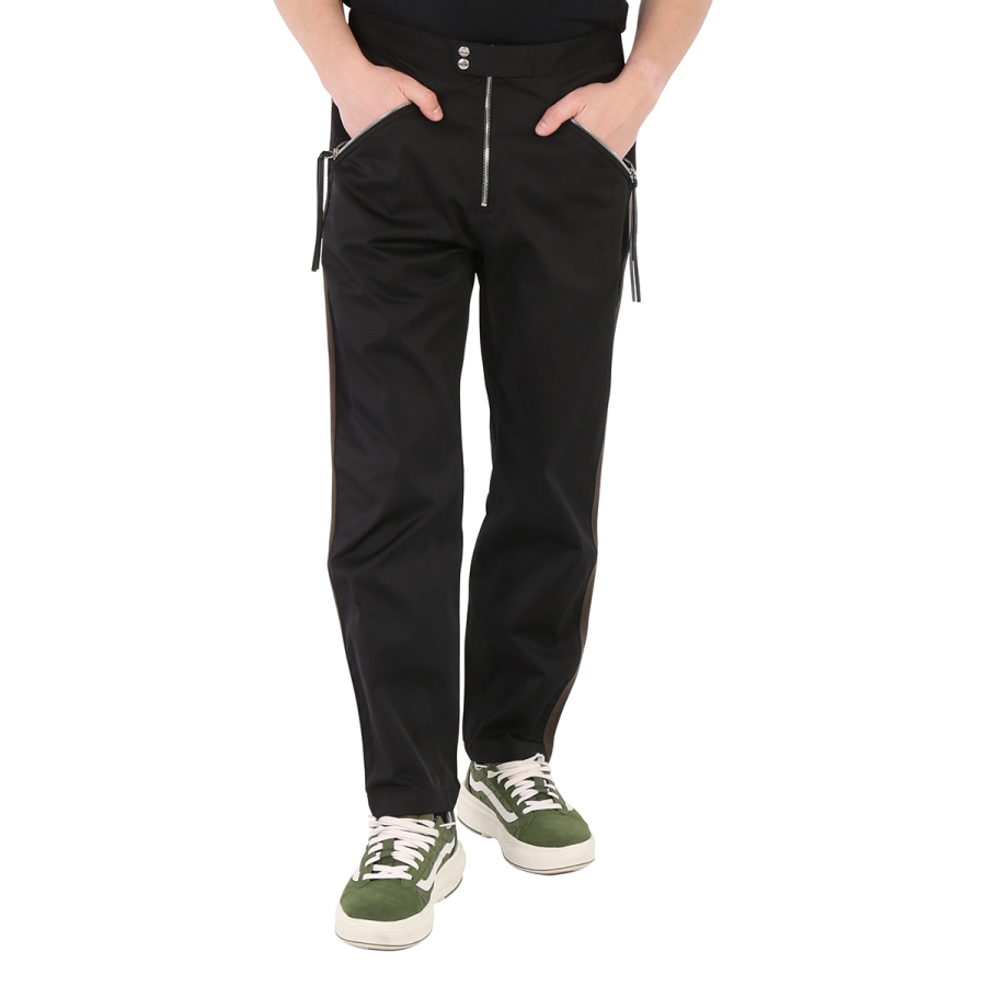 Roberto Cavalli Mens Black Lounge Zip Trousers