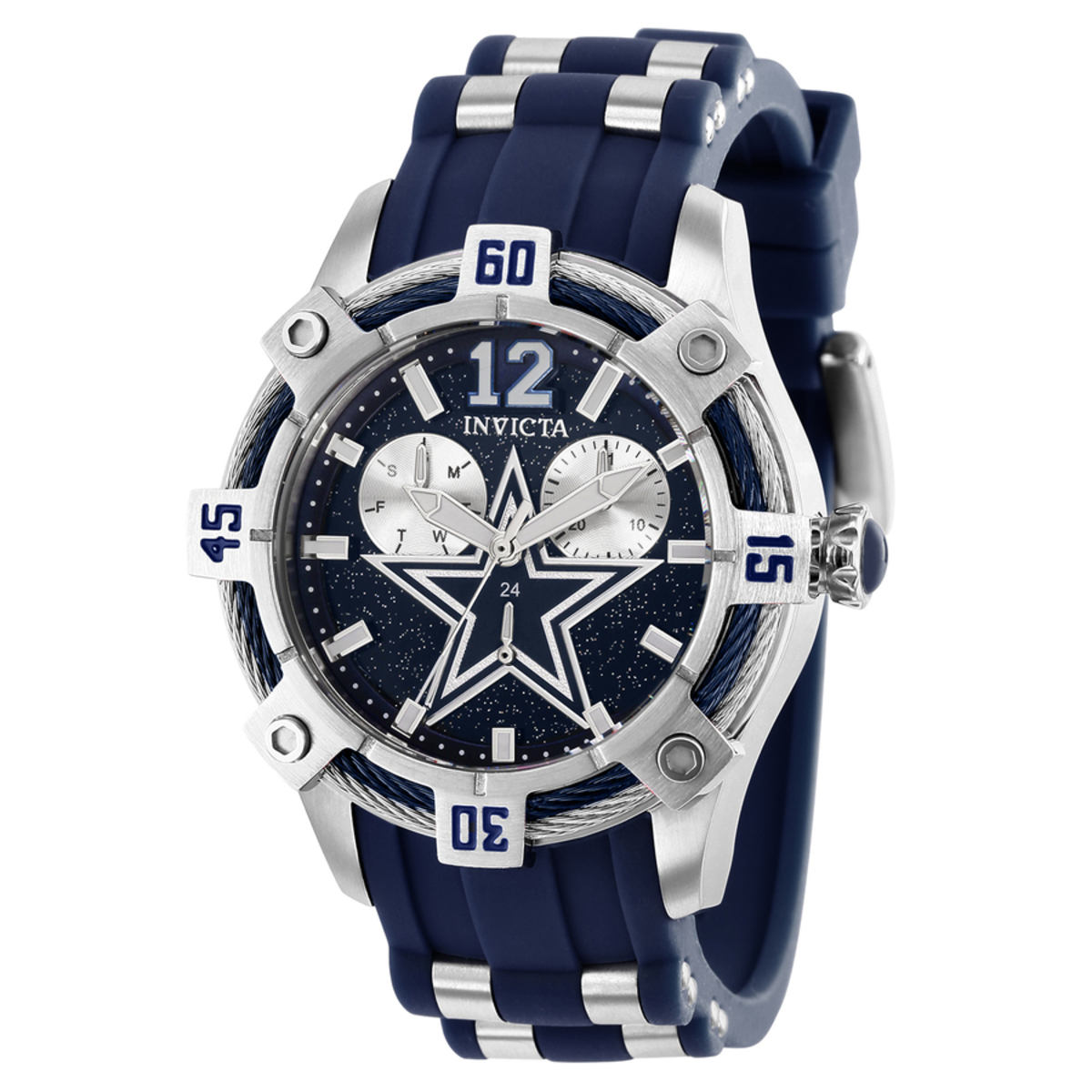 Invicta NFL Dallas Cowboys Chronograph Quartz Crystal Blue Dial