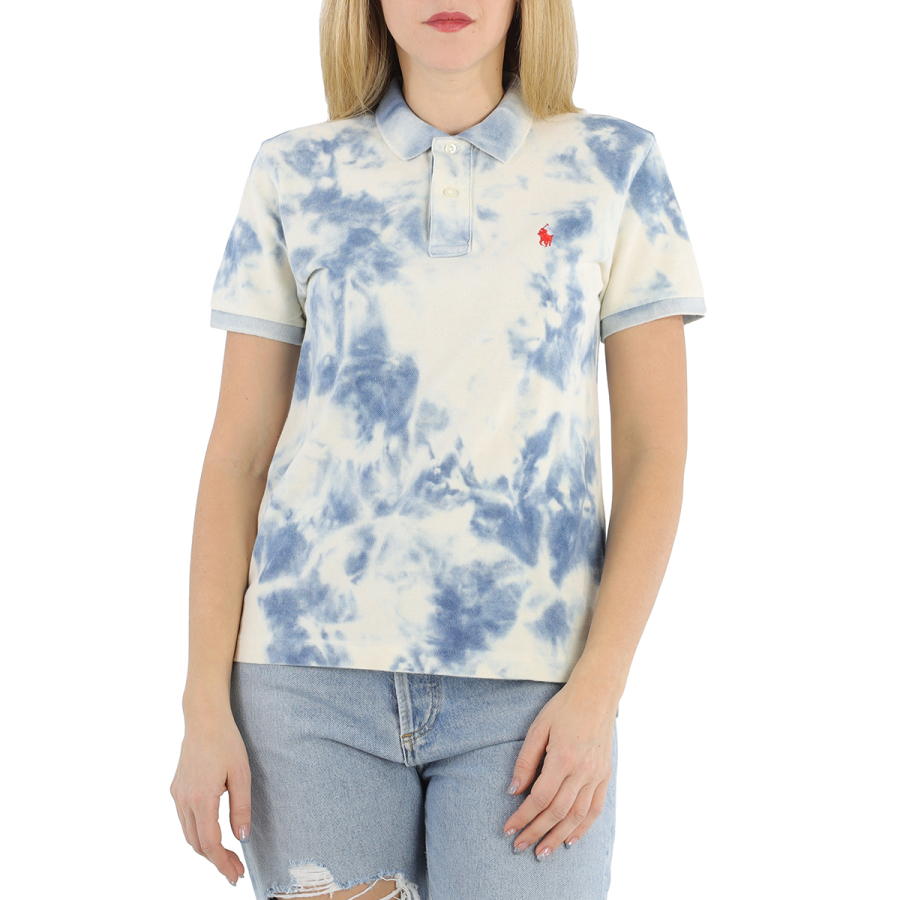 Polo Ralph Lauren Ladies Tie-dye Short-sleeve Polo Shirt, Size Medium