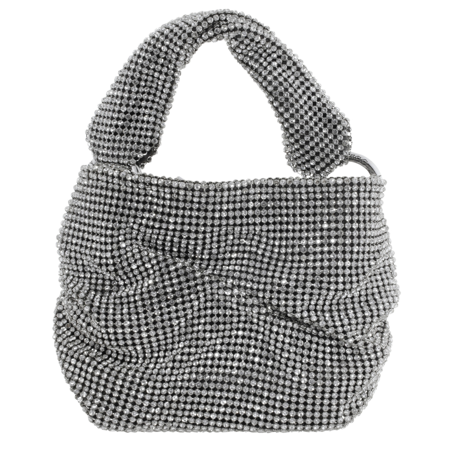 Jimmy Choo Bonny Silver Crystal-Embellished Mini Bag