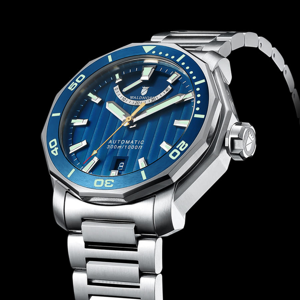 Waldhoff Seawolf Automatic Blue Dial Mens Watch Seawolf MW-13C