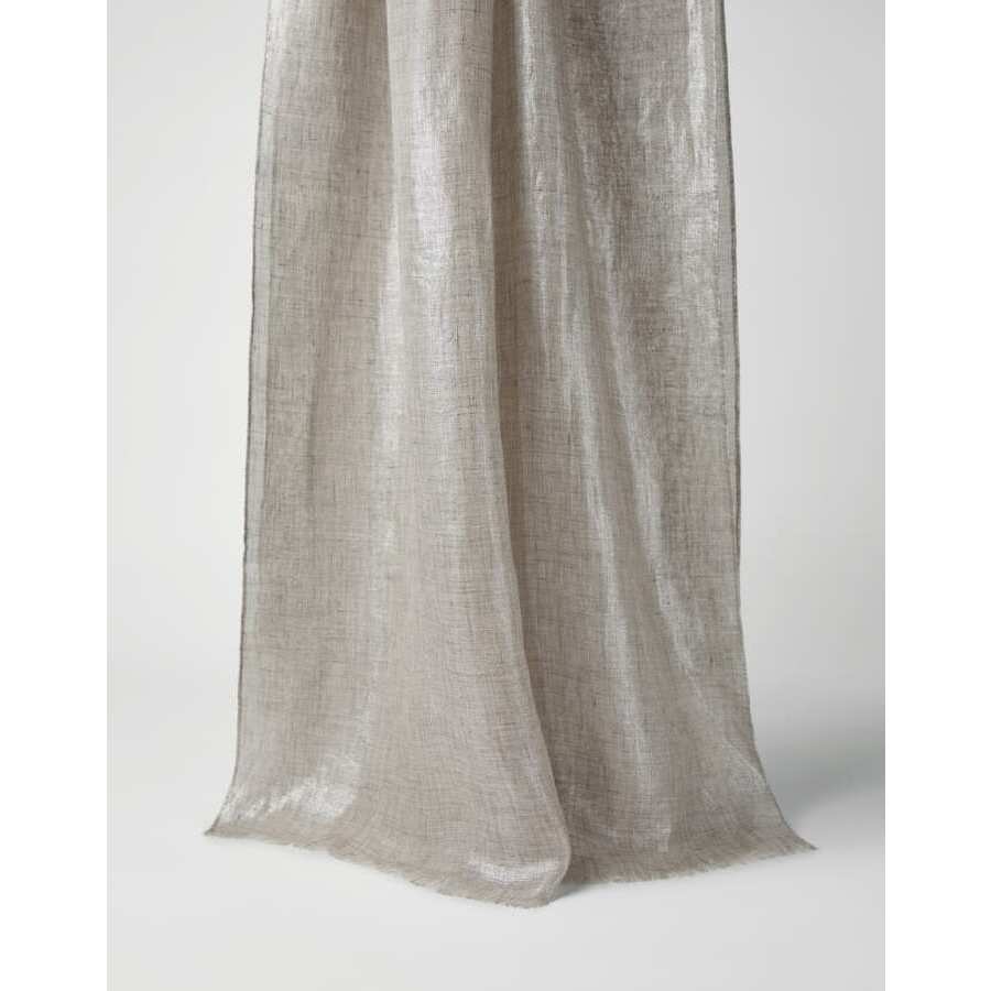 Brunello Cucinelli Womens Light Brown Linen Scarf