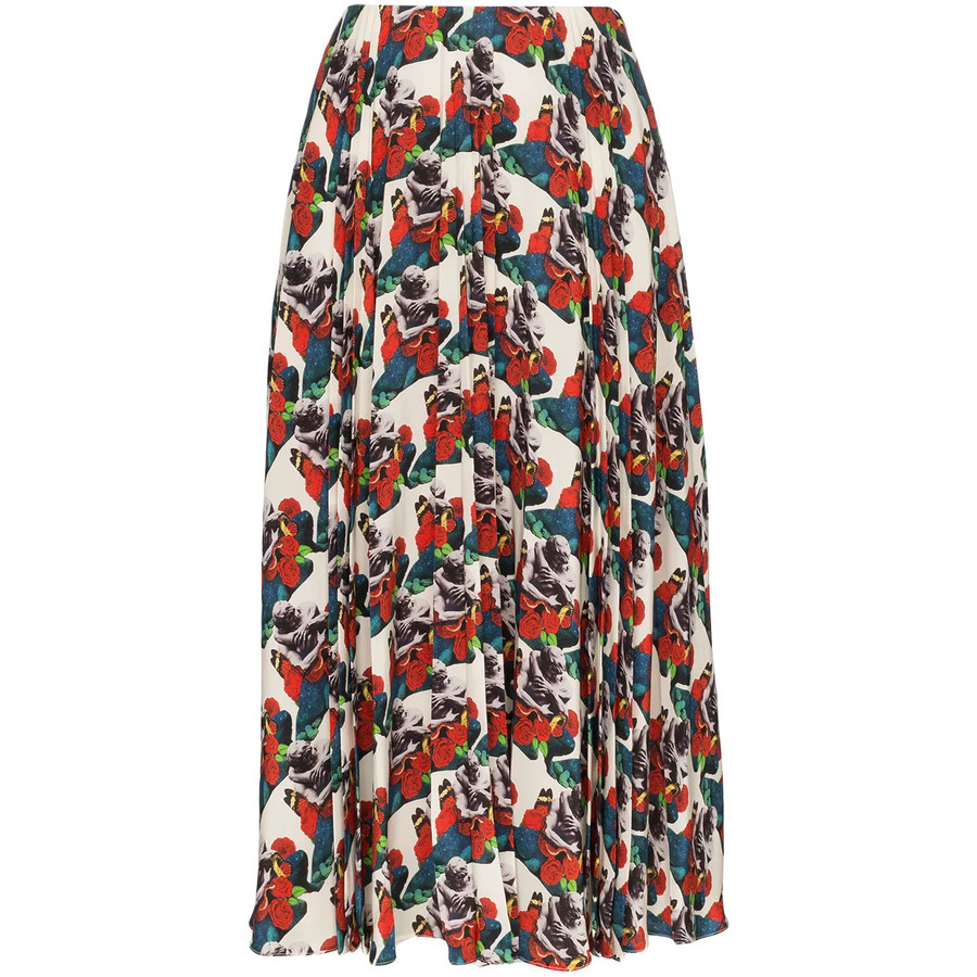 Valentino Garavani X Undercover Lovers Print Pleated Skirt