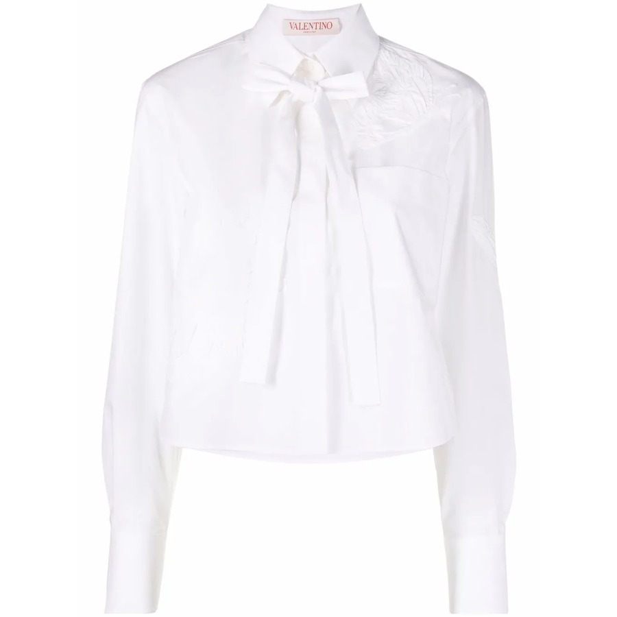 Valentino Garavani Appliqué Cropped Shirt