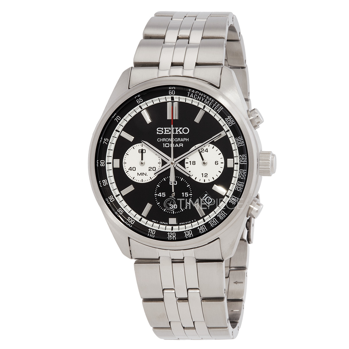 Seiko Chronograph GMT Quartz Black Dial Mens Watch SSB429P1