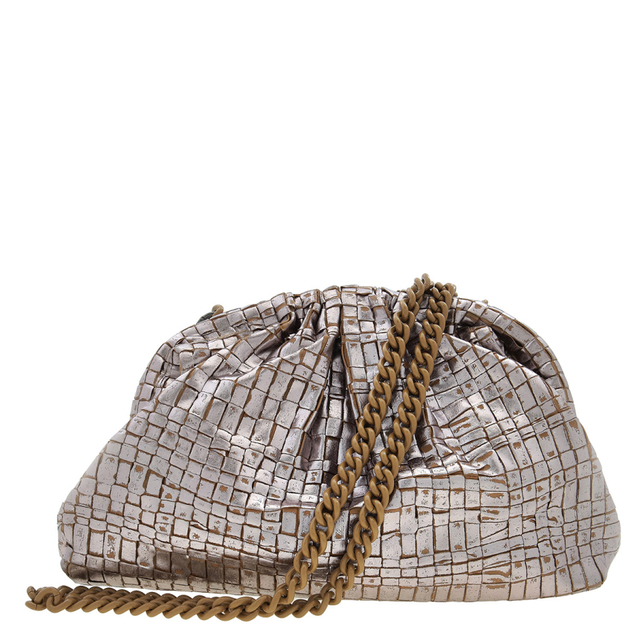 Maria La Rosa Game Laminated Clutch