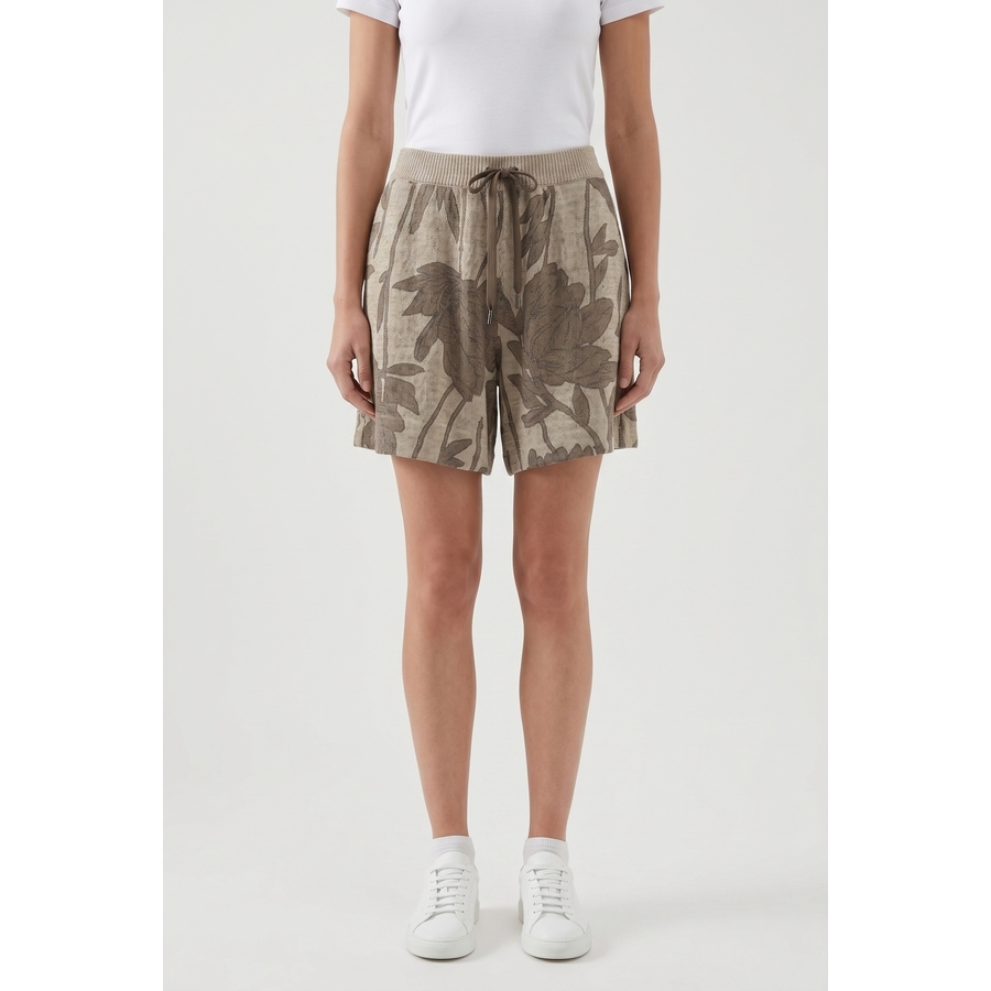 Brunello Cucinelli Beige Linen Silk Shorts