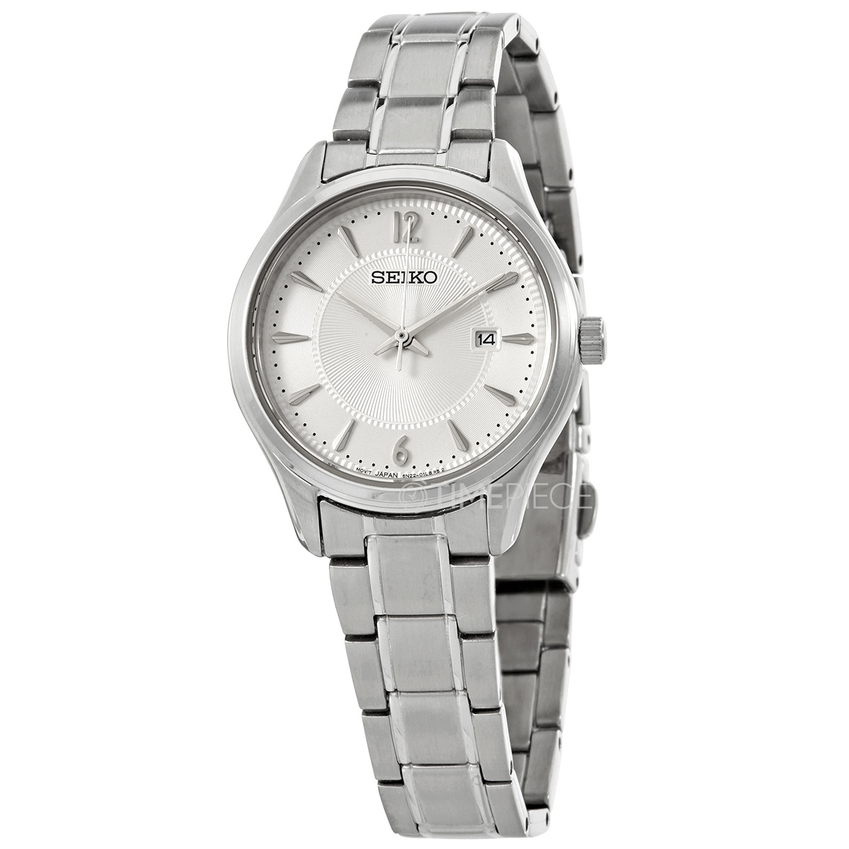 Seiko Noble Quartz Silver Dial Stainless Steel Ladies Watch SUR423